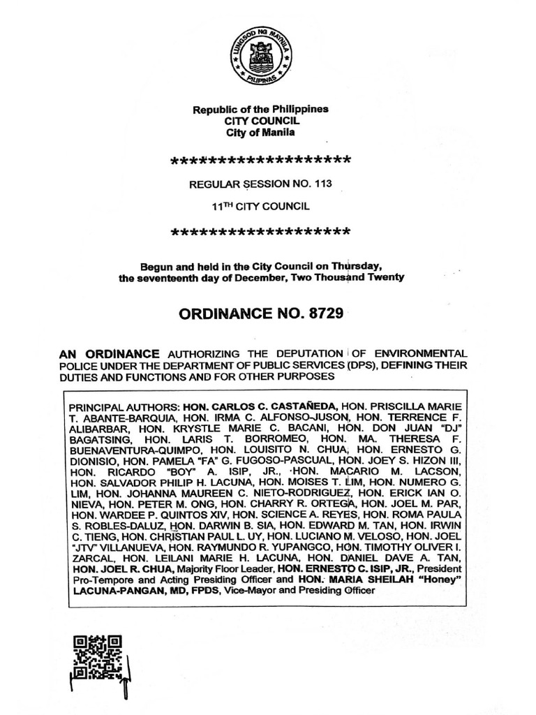 Ordinance No. 8729 | PDF