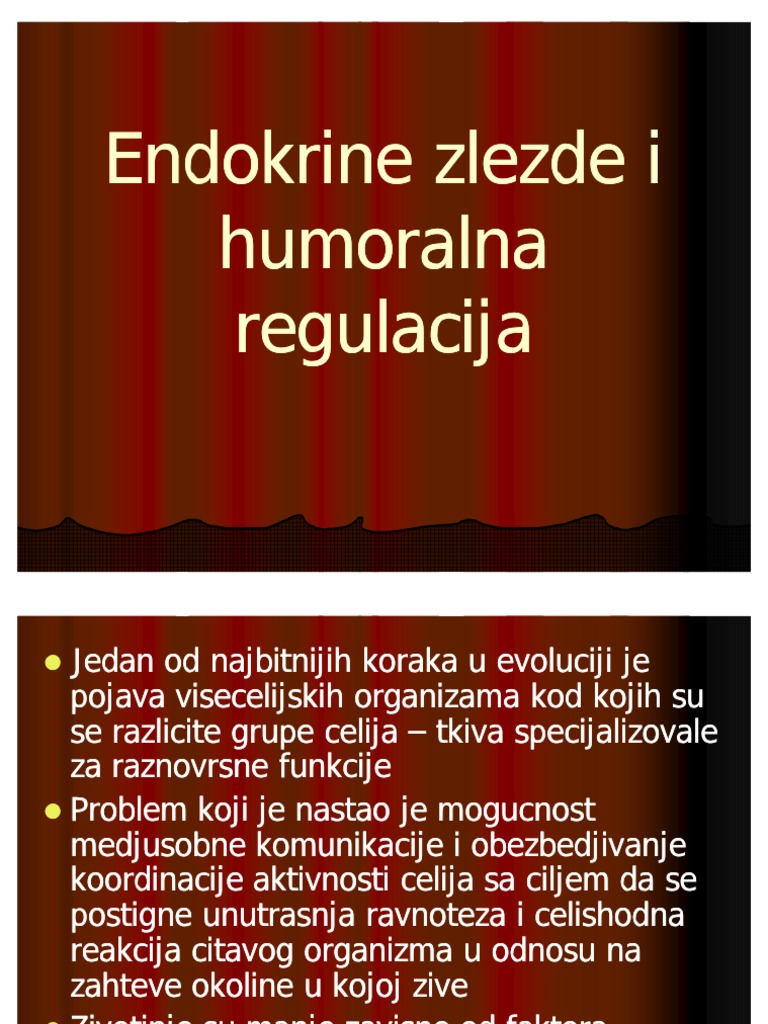 Endokrine Zlezde I Humoralna Regulacija | PDF