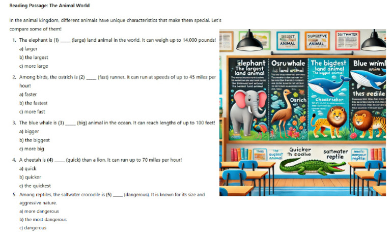 Reading Passage - Comparatives and Superlatives | PDF