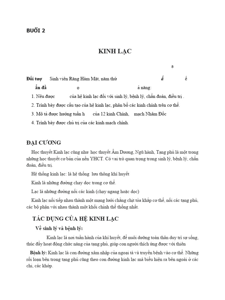 Buoi 2 Bai 5 Kinh Lac | PDF