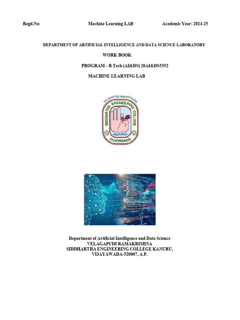 Machine learning lab sheets pdf machine learning covariance