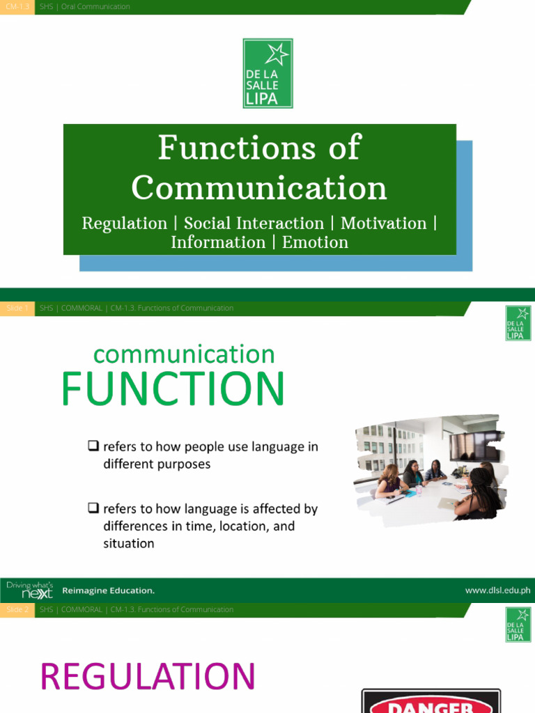 Functions of Communication Explained | PDF | Technology & Engineering