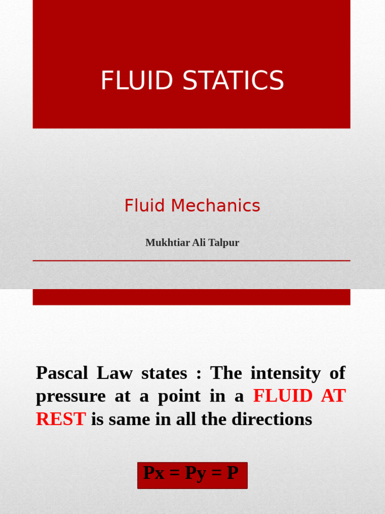 Understanding Pascal's Law in Fluids | PDF