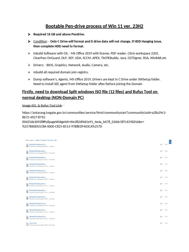 Bootable Pen Drive Setup for Win 11 | PDF | Usb Flash Drive | Booting