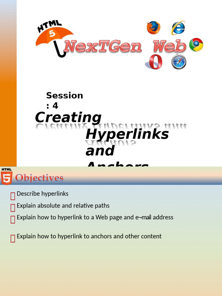 Creating Hyperlinks and Anchor | PDF | Hyperlink | World Wide Web