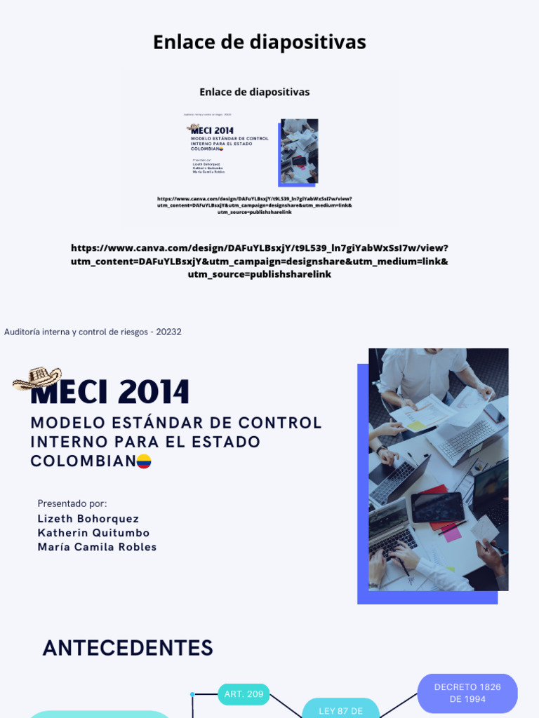 Modelo Estándar de Control Interno para El Estado Colombiano MECI 2014 ...