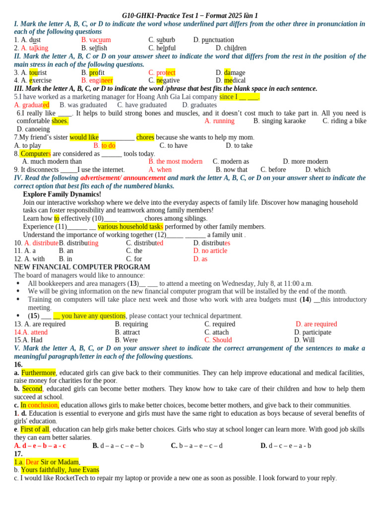 G10-GHK1-Practice Test 1-Sample | PDF | Coca Cola | Songs