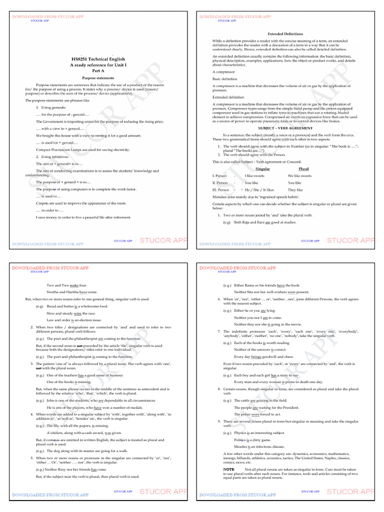 HS8251 Technical English | PDF | Grammatical Number | Plural