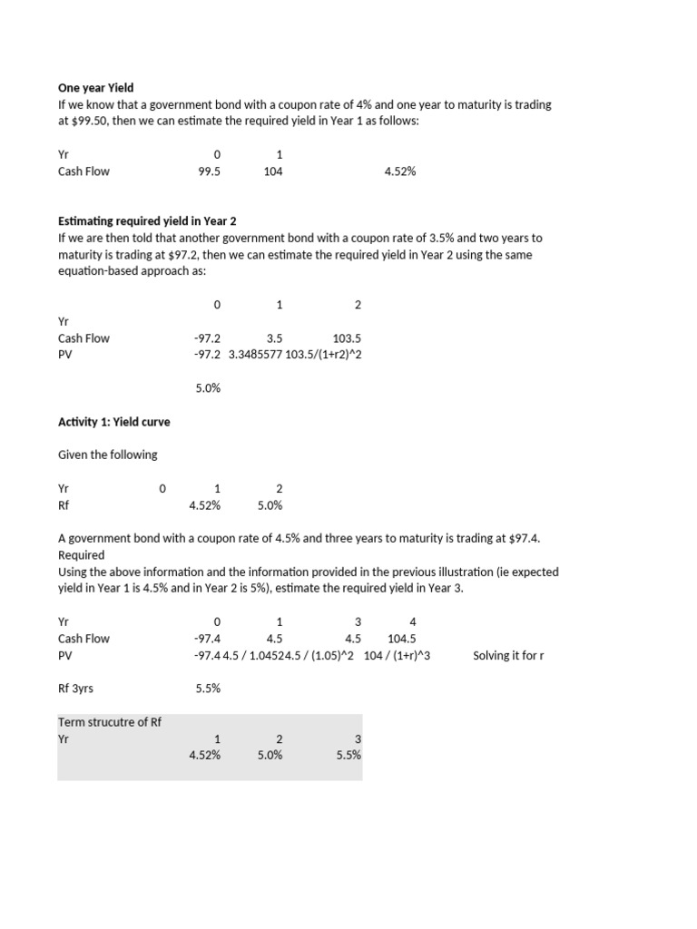 AFM Workbook Ch7 Excercises | PDF | Yield (Finance) | Bond Duration
