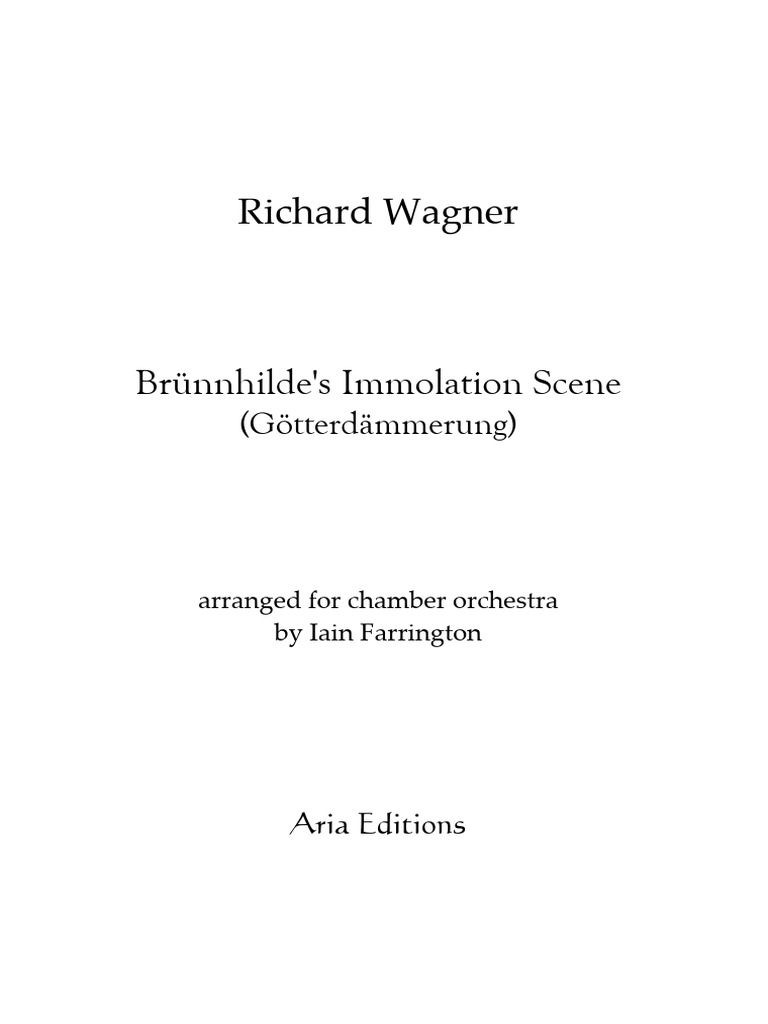 Brunnhilde's Immolation Scene | PDF | Art
