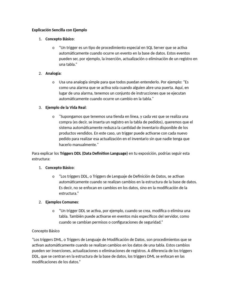 Introducción a Triggers en SQL Server | PDF | Gestión de datos | Datos ...