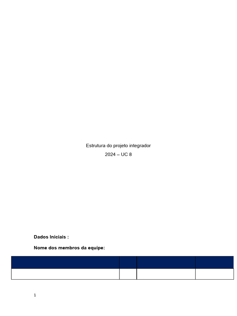 Estrutura do Projeto Integrador 2024 | PDF | Marketing | Processo de ...