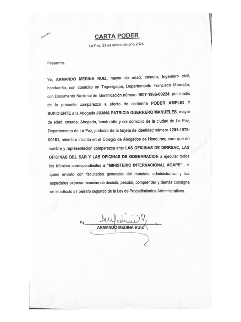 Carta Poder | PDF