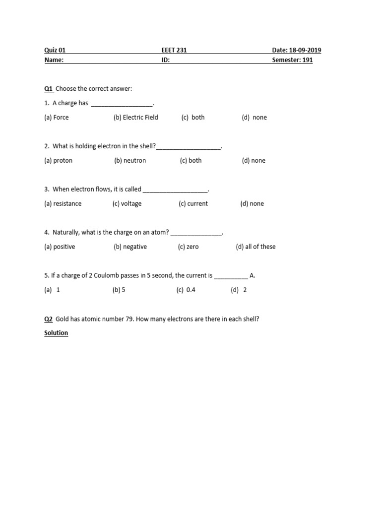 Quiz 01 - 191 | PDF | Teaching Methods & Materials