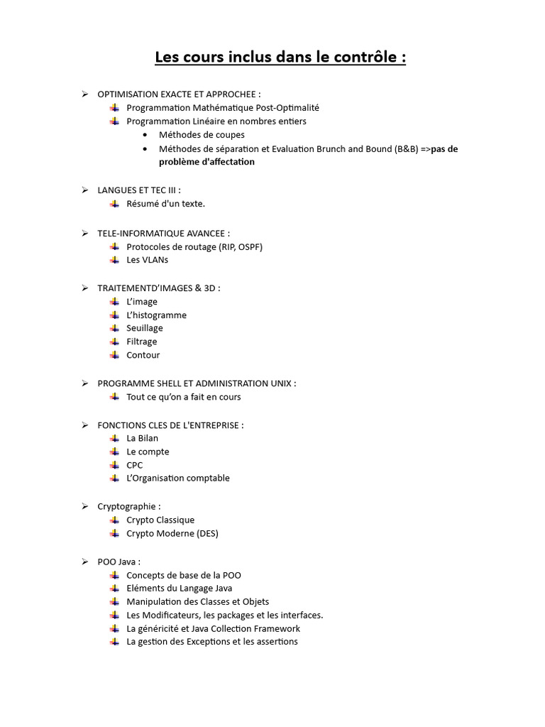 Cours de contrôle en informatique et gestion | PDF | Ordinateurs
