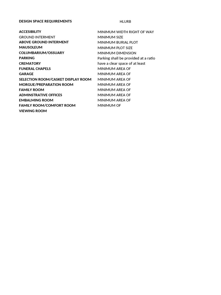 Space Requirements | PDF | Home & Garden | Computers