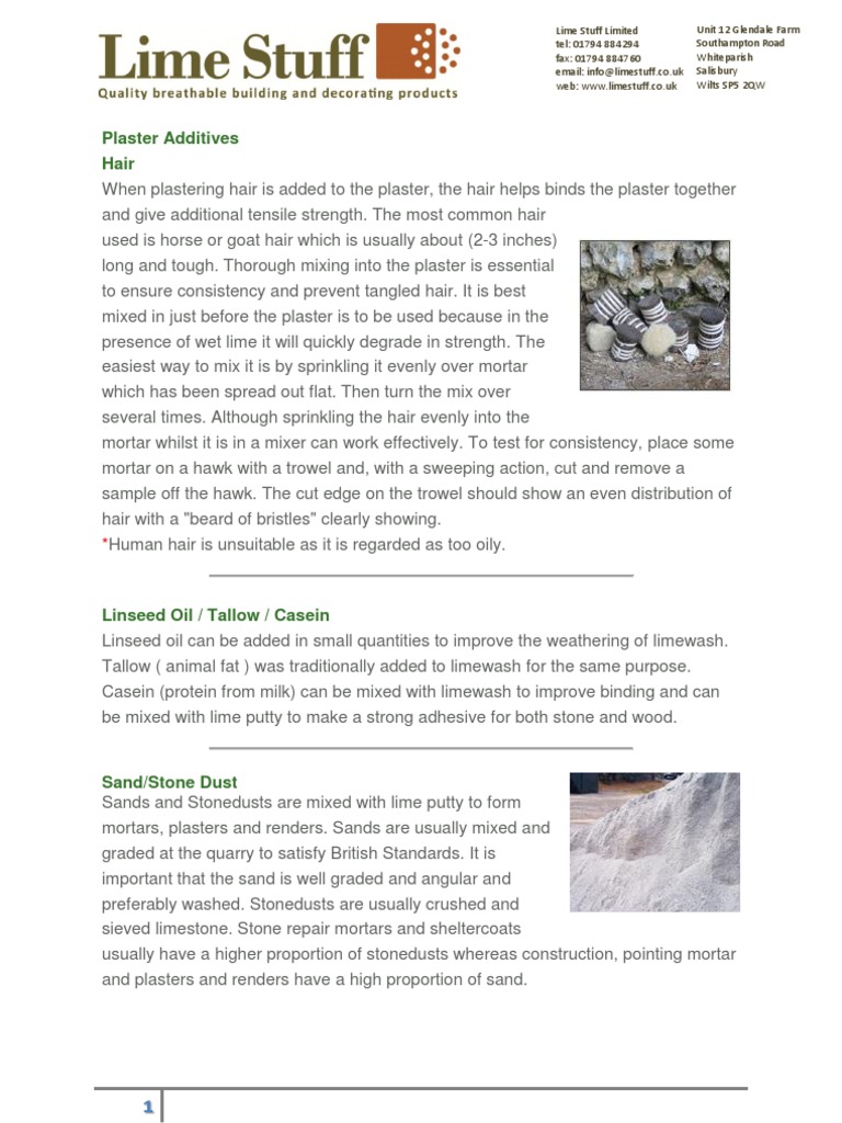 Plaster Additives | PDF