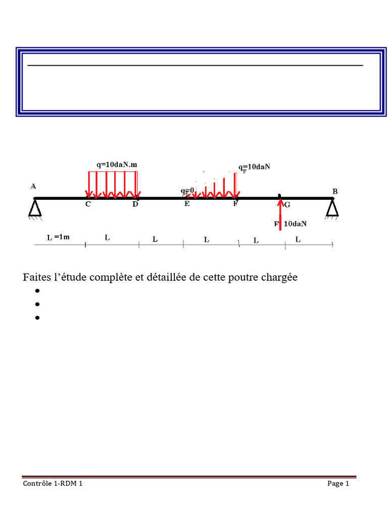 Étude détaillée de poutre en RDM | PDF