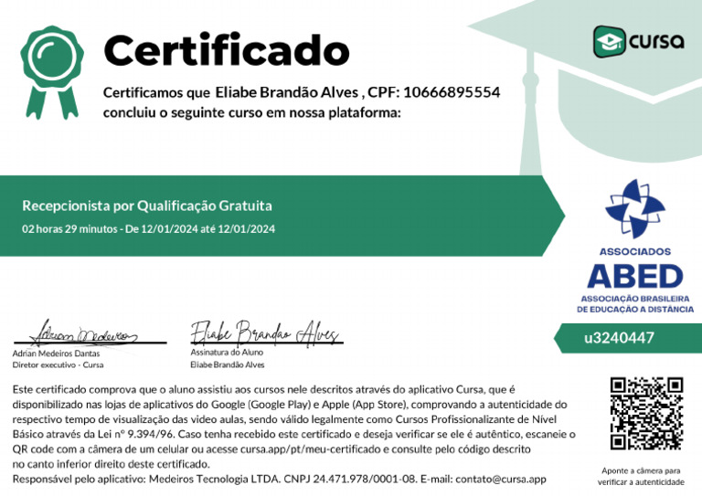 Certifica Do | PDF