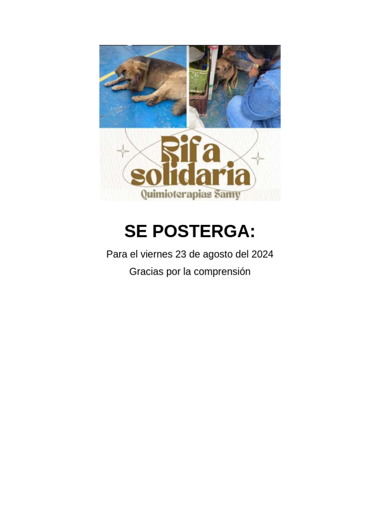 Se Posterga La Rifa | PDF