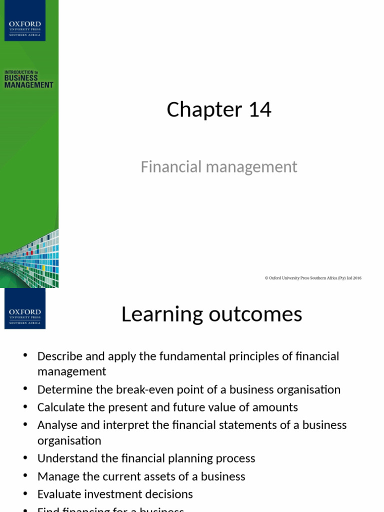 Financial Management Principles Overview | PDF | Net Present Value ...