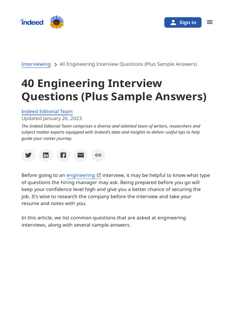 Engineering Interview Questions & Answers | PDF | Job Interview | Interview