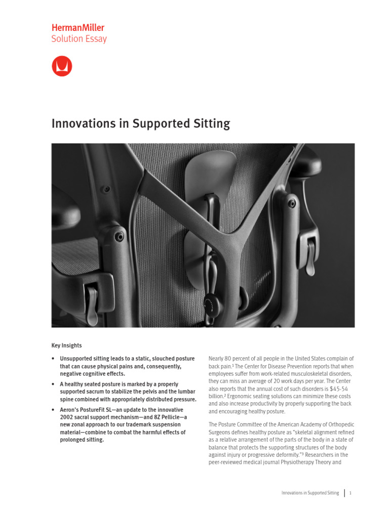 Innovations in Ergonomic Sitting Solutions | PDF | Vertebral Column