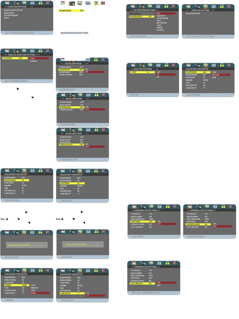 Video and Audio Setup Guide | PDF | Equalization (Audio) | Information ...