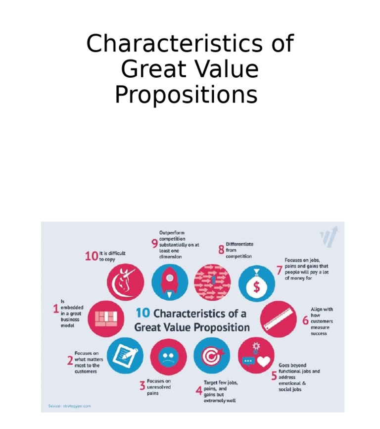 Characteristics of Great Value Propositions | PDF