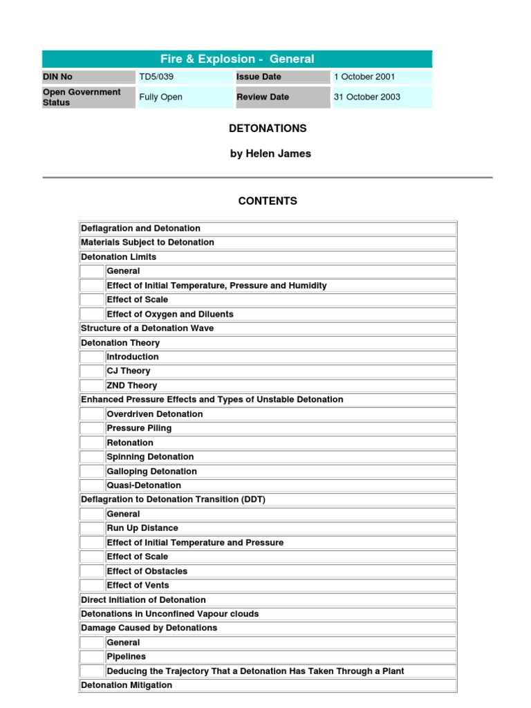 Detonation Dynamics and Impacts | PDF | Shock Wave | Combustion