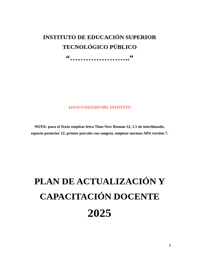 Plan de Capacitación Docente 2025 | PDF | Enseñando | Evaluación