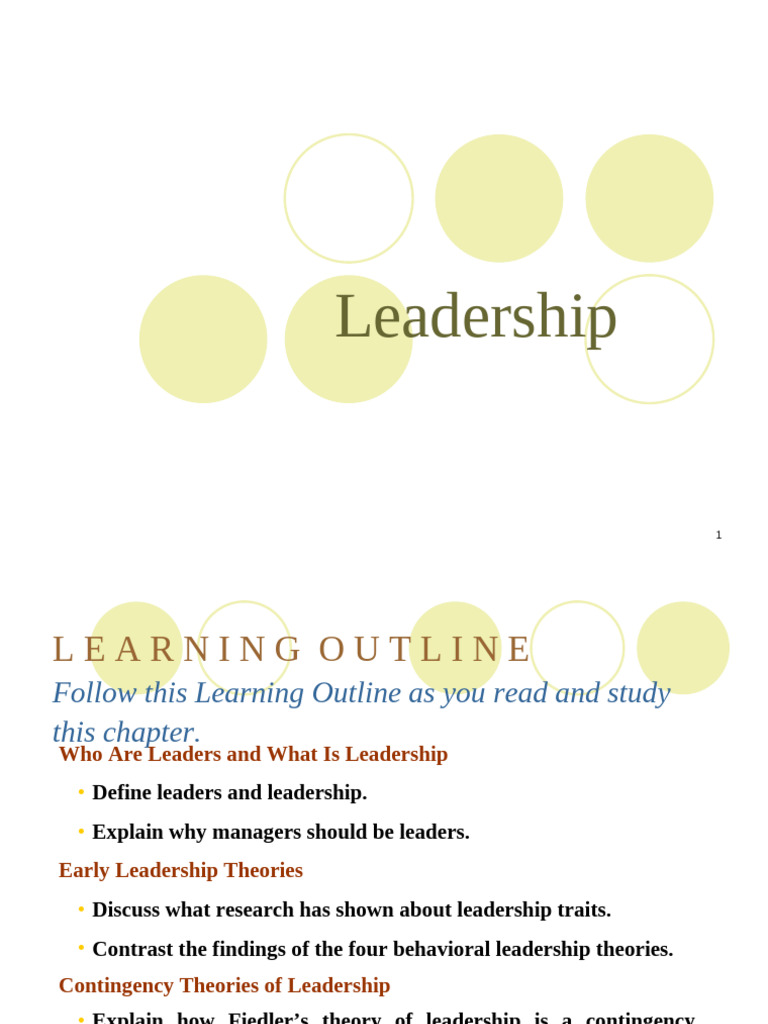 Leadership Theories and Styles Explained | PDF | Leadership ...