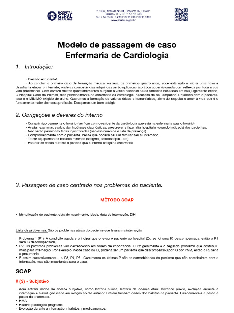 Orientações para Enfermaria de Cardio | PDF | Medicina Clínica | Remédio