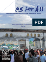 Cities For All Proposals and Experiences Towards The Right To The City