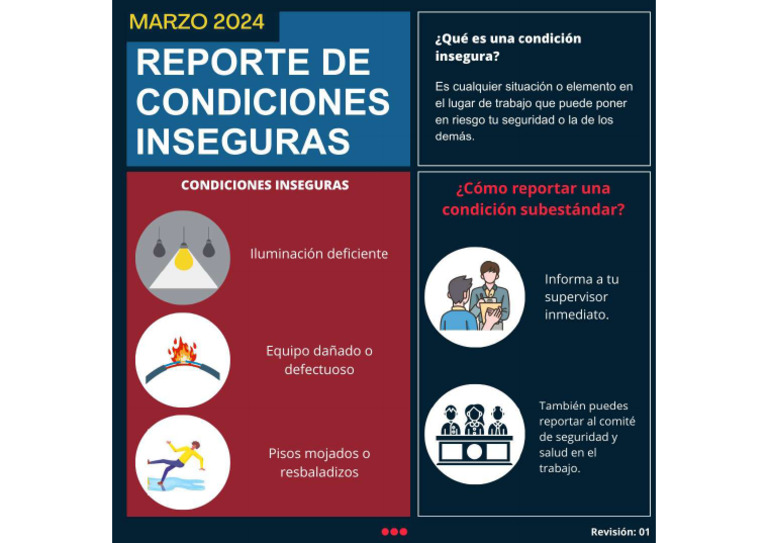 COMUNICADO REPORTE DE CONDICIONES INSEGURAS | PDF