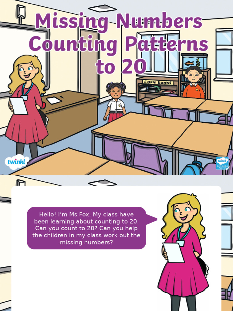T M 34435 Missing Numbers Counting Patterns To 20 Powerpoint - Ver - 1 ...