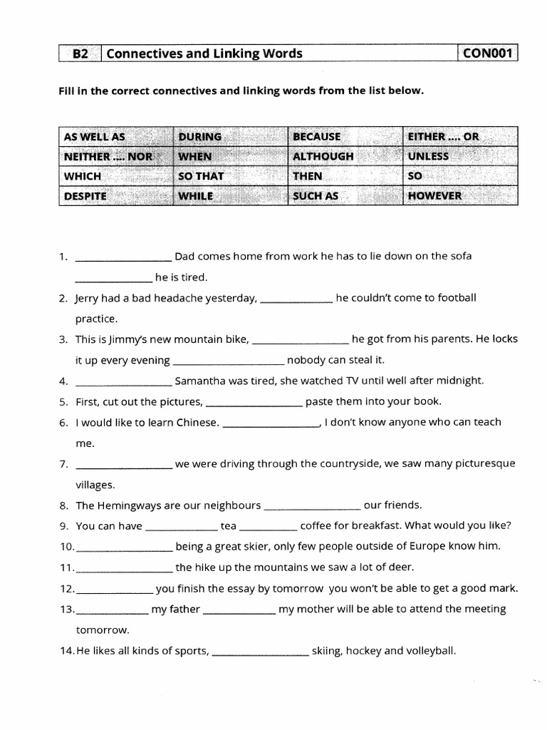 Connectors Linkers Extra Practice | PDF