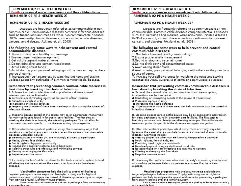 Q2 Pe and Health 4 | PDF | Infection | Physical Fitness