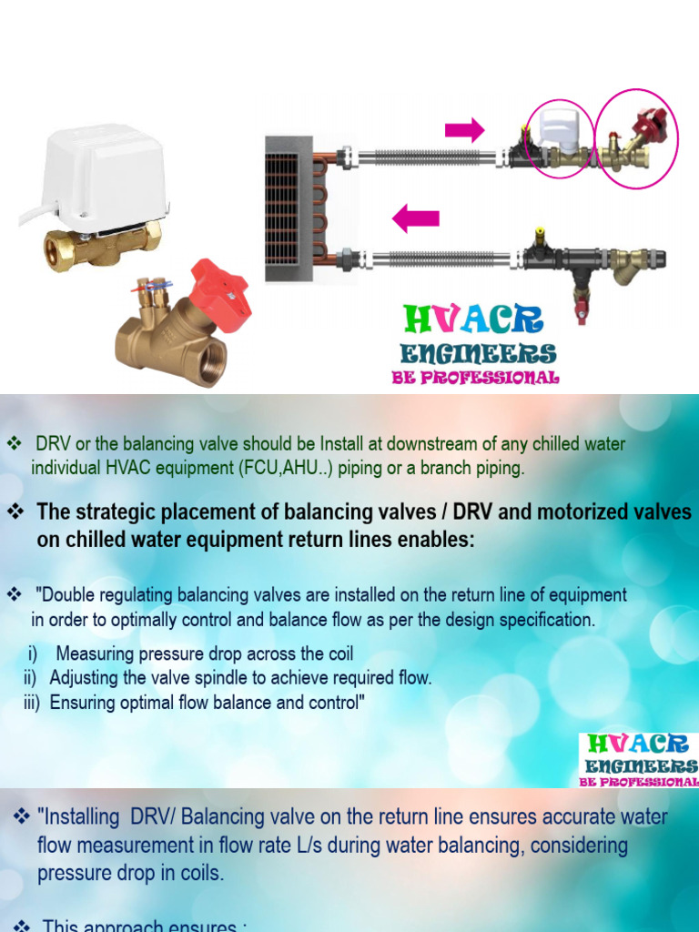 Reason For Install Balancing Valve at Return Chilled Line | PDF | Valve ...