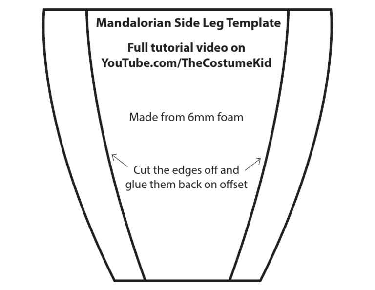 Mandalorian Side Leg Foam Template | PDF