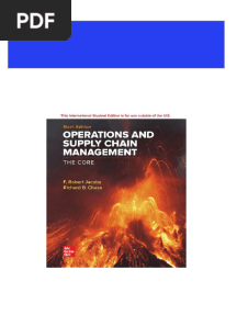 Operations and Supply Chain Management: The Core, 6th Edition F. Robert Jacobs - Ebook PDF 2024 Scribd Download