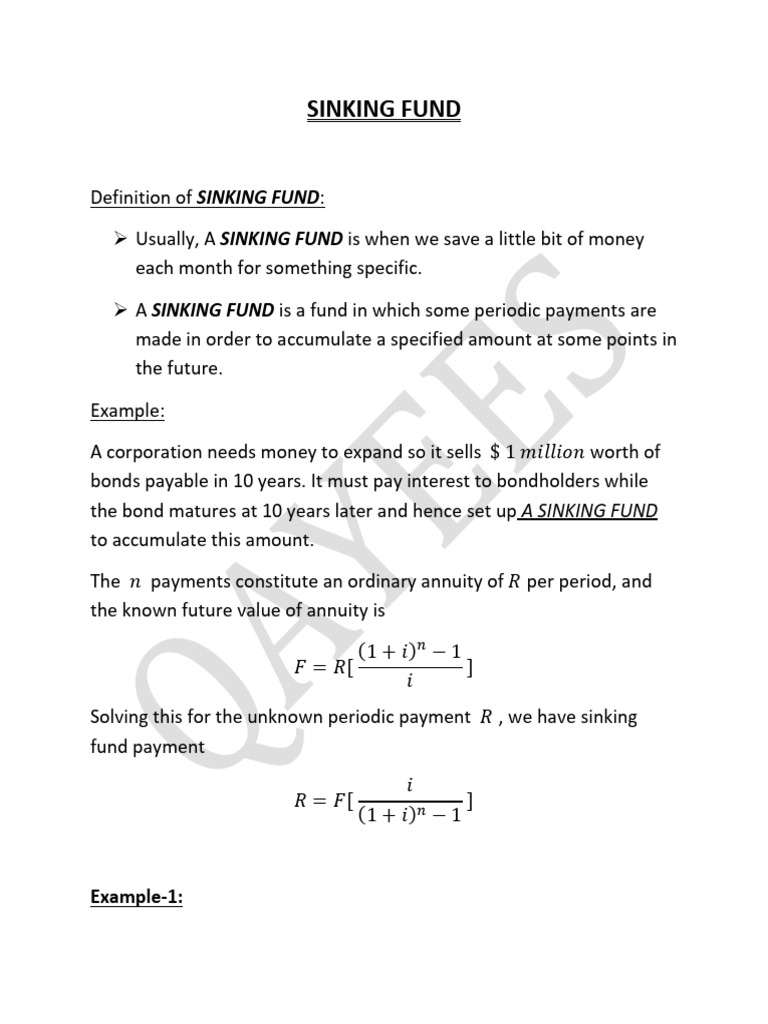 Sinking Fund: Definitions and Examples | PDF | Present Value | Interest