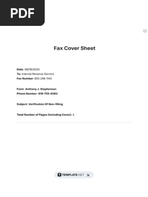 Free Fax Cover Sheet Template