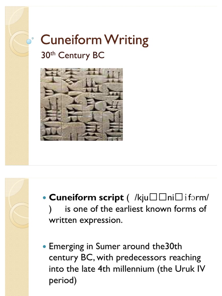Cuneiform Writing