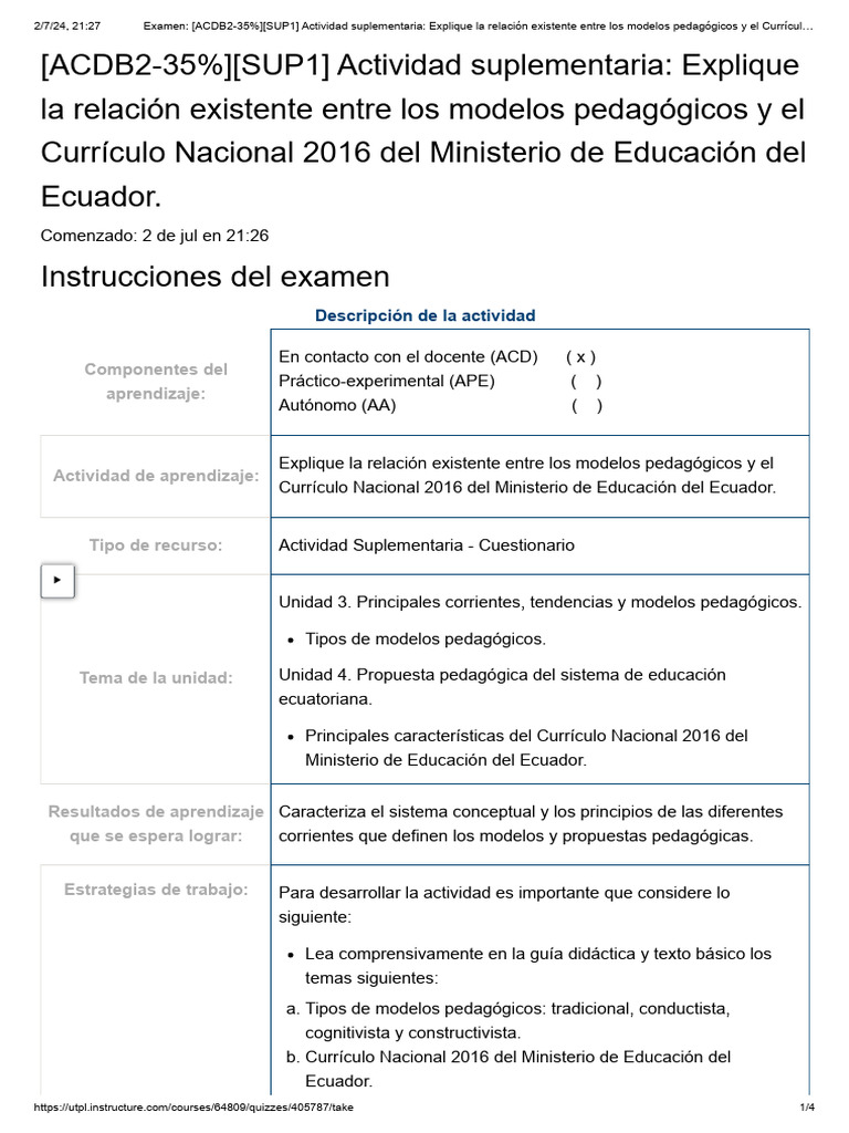 Modelos Pedagógicos y Currículo Ecuador 2016 | PDF | Plan de estudios ...