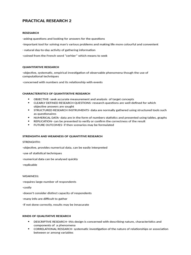 Pr2 Reviewer | PDF | Level Of Measurement | Quantitative Research