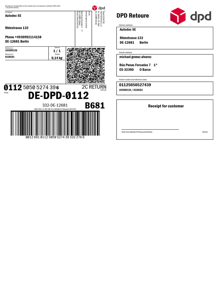 Return Label | PDF | Freight Transport