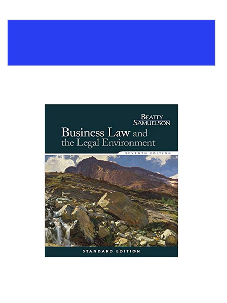 PDF (Original PDF) Business Law and The Legal Environment