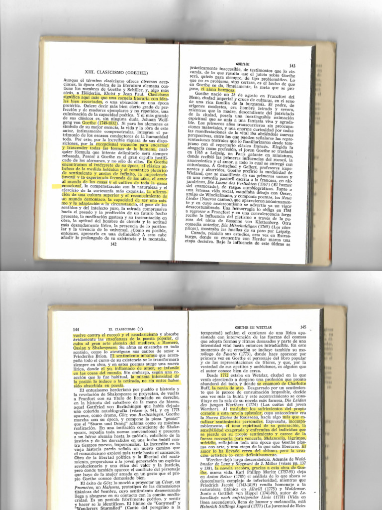 Clasicismo Goethe R Modern Pdf