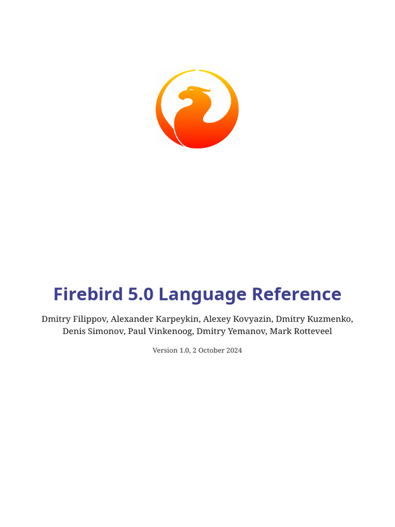 Firebird 5.0 Language Reference Guide | PDF | Software Engineering ...